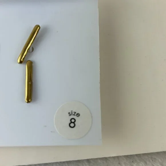 18K Gold Plated Gorjana Amara Ring Set of 2 Size 8 - Picture 3 of 5